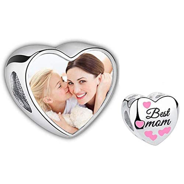 Custom Photo Heart Charm