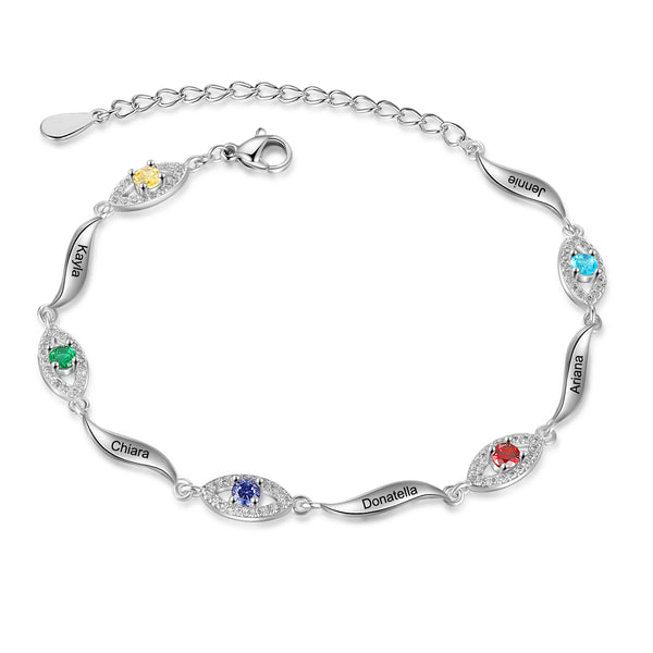 Personalized Evil Eye Bracelet