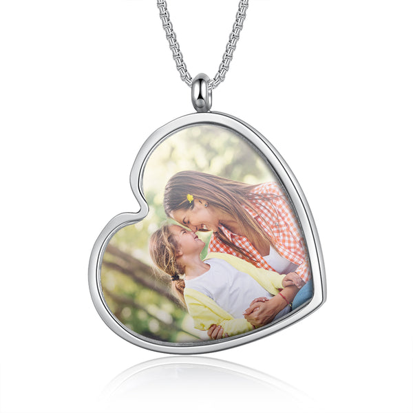 Custom Photo Heart Necklace