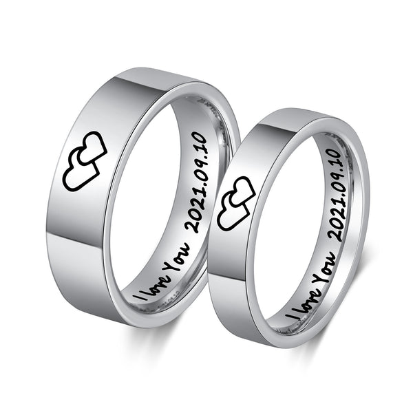 Custom Stainless Steel Couple Ring