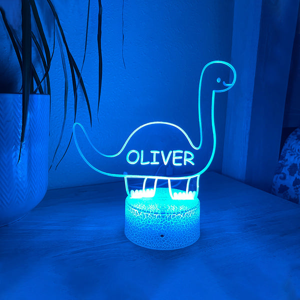 Custom Name Dinosaur Night Light