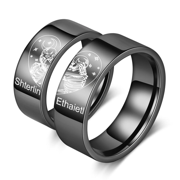 Custom Stainless Steel Couple Ring