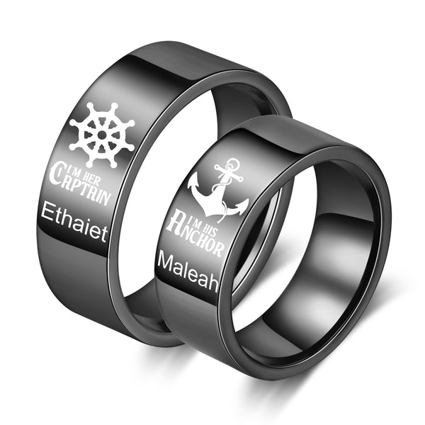 Custom Stainless Steel Couple Ring