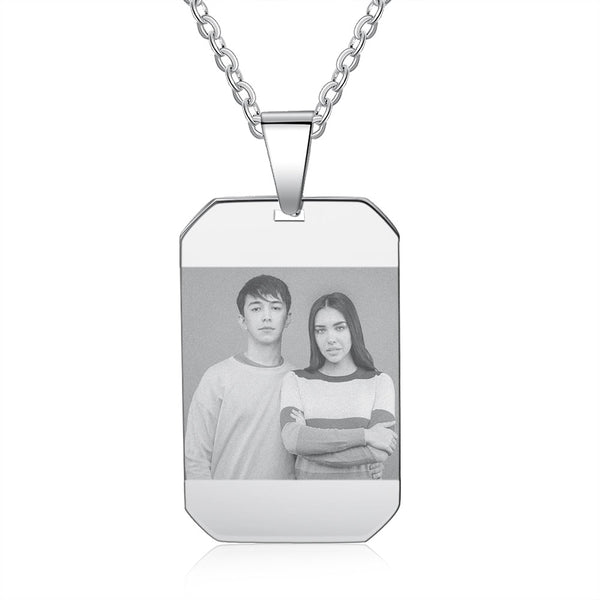 Custom Stainless Steal Photo Necklace