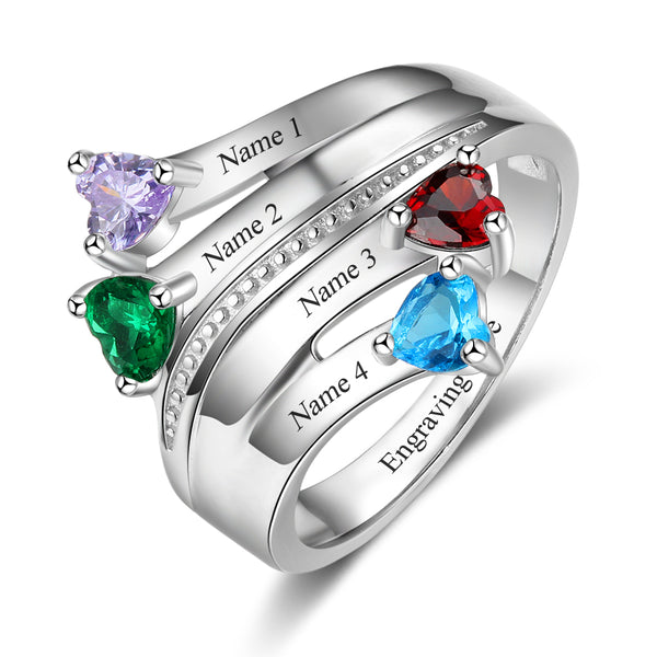 925 Sterling Silver Birthstone Ring