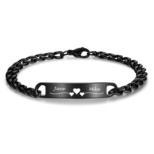 Custom Stainless Steel Couple Bracelet