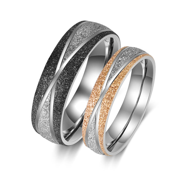 Custom Name Stainless Steel Couple Ring