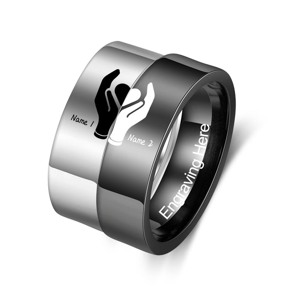 Custom Stainless Steel Couple Ring