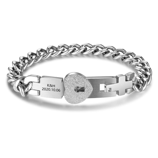 Custom Stainless Steel Couple Bracelet