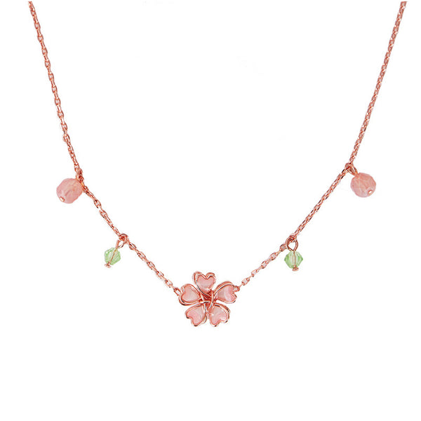 Cherry Blossom Floral Necklace