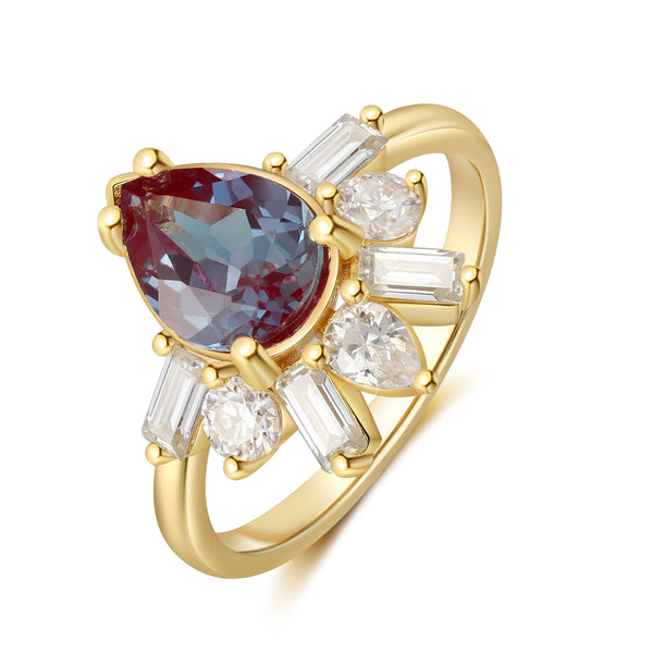 K Gold Lab Alexandrite Ring