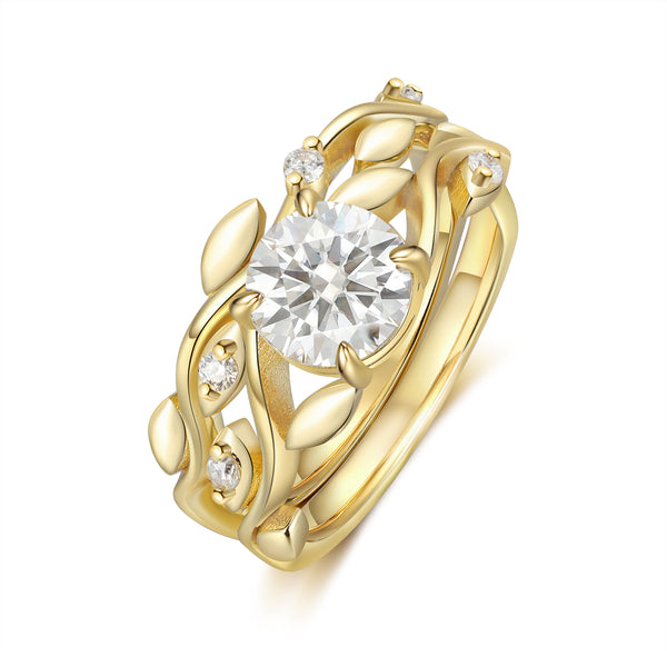 K Gold Lab Moissanite Ring