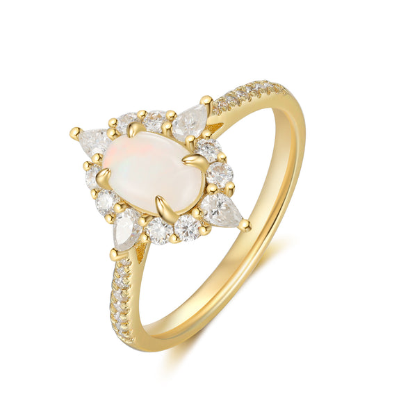 K Gold Natural Opal Ring