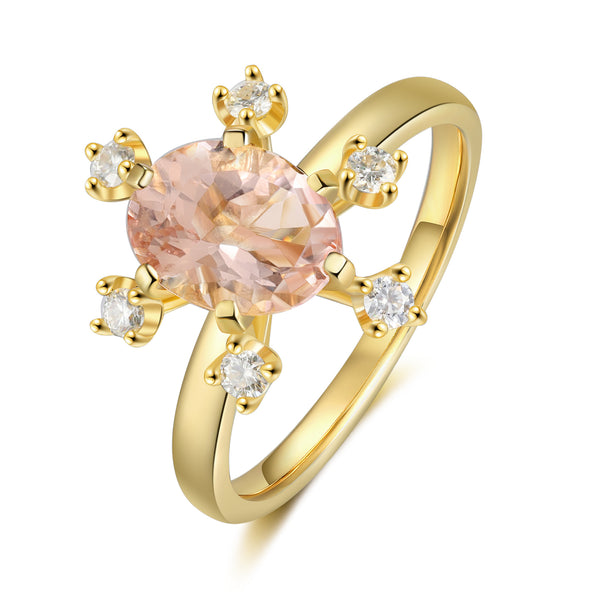 K Gold Natural Morganite Ring