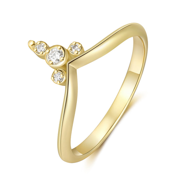 K Gold Lab Moissanite Ring