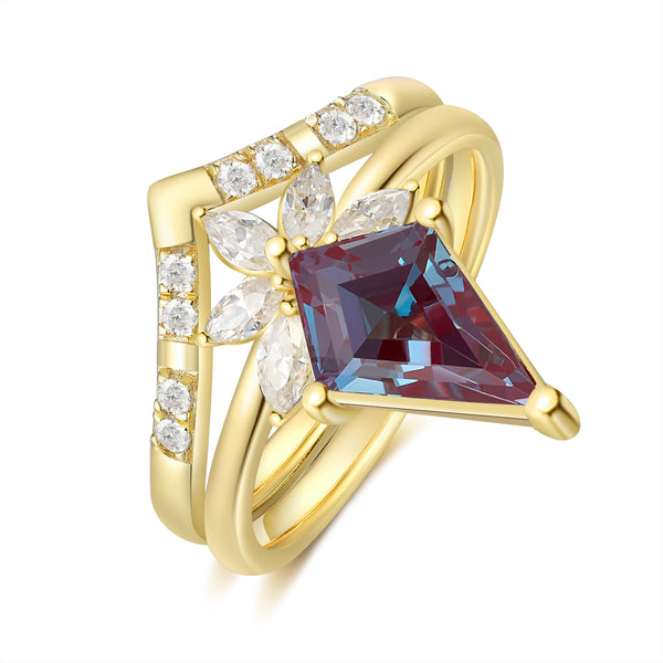 K Gold Lab Alexandrite Ring