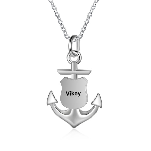 Custom Photo Anchor Necklace