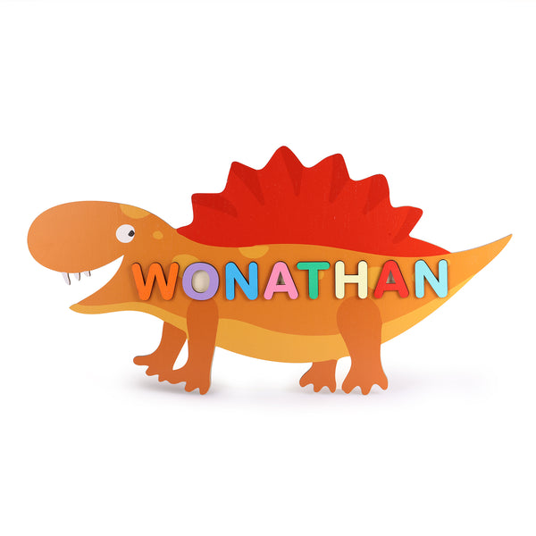 Custom Name Dinosaur Puzzle