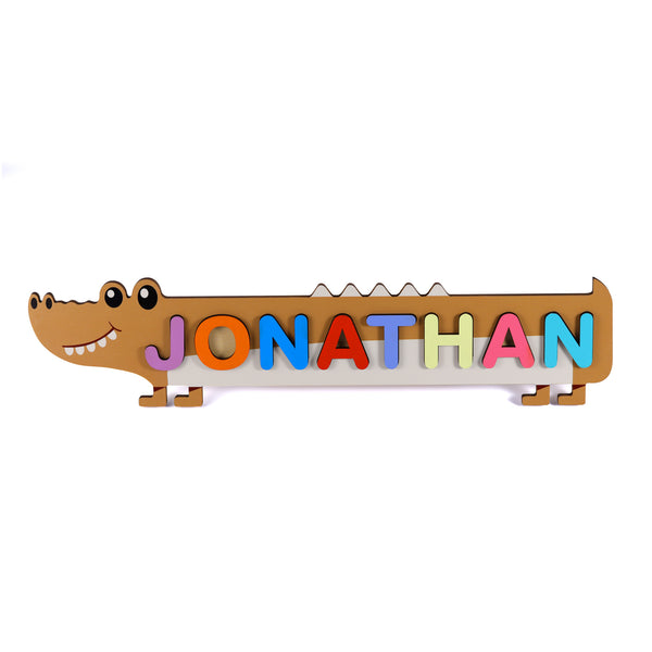 Wooden Custom Name Crocodile Puzzle