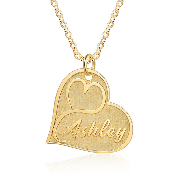 Custom Name Heart Necklace