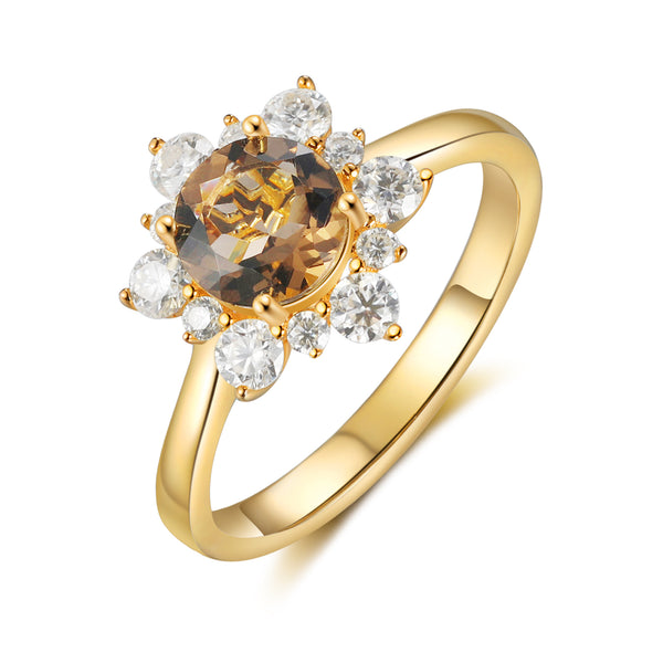 K Gold Natural Gemstone Ring