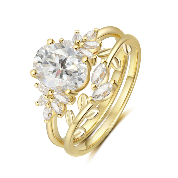 K Gold Lab Moissanite Ring