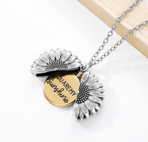 Stainless Steel Sunflower Necklace