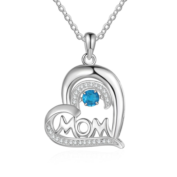 Custom Heart Necklace with MOM