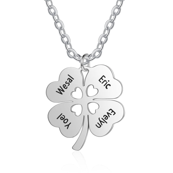 Custom Name Four-Clover Necklace