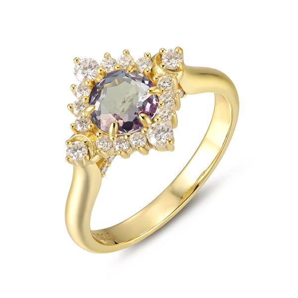 925 Sterling Silver Lab Alexandrite Ring