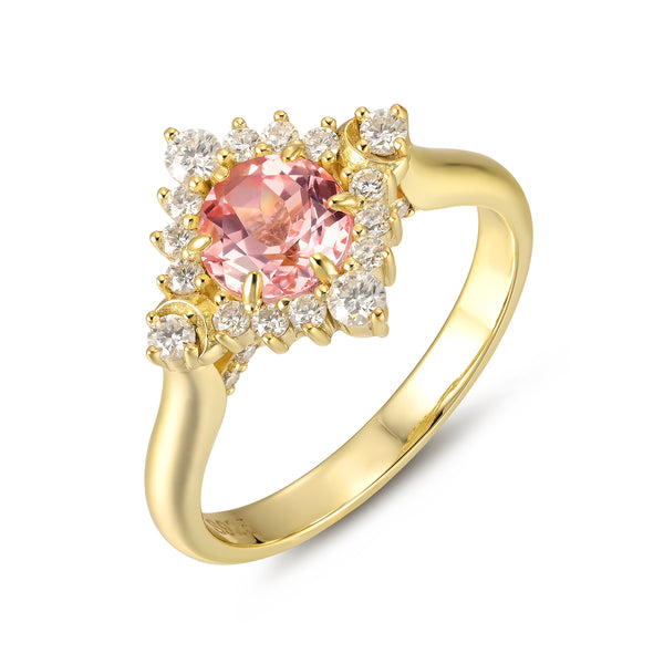 925 Sterling Silver Lab Pink Sapphire Ring