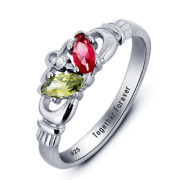 925 Sterling Silver Birthstone Ring