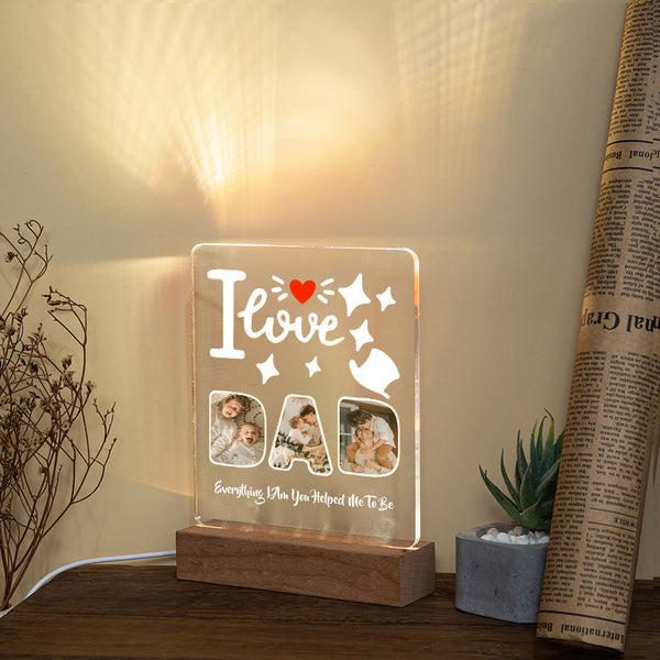 Father's Day Custom Photo Night Light