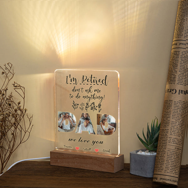 Custom Photo Dad Night Light