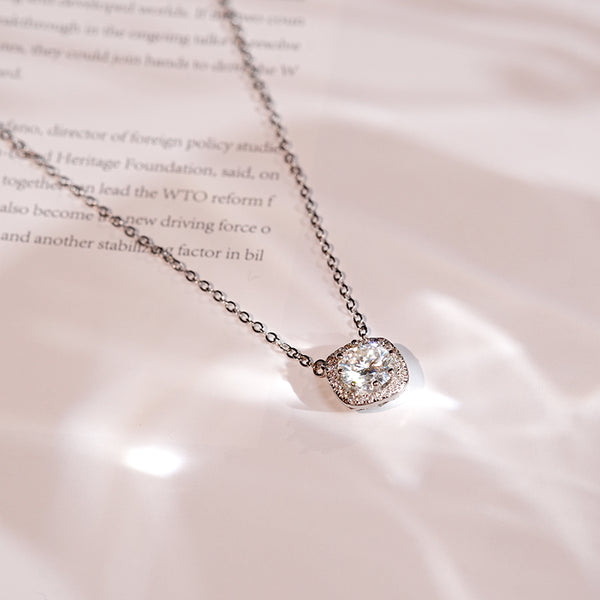 925 Sterling Silver Moissanite Necklace