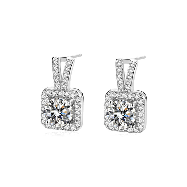 925 Sterling Silver Moissanite Earrings