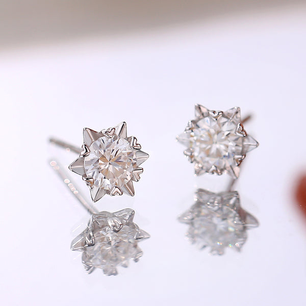 925 Sterling Silver Moissanite Earrings