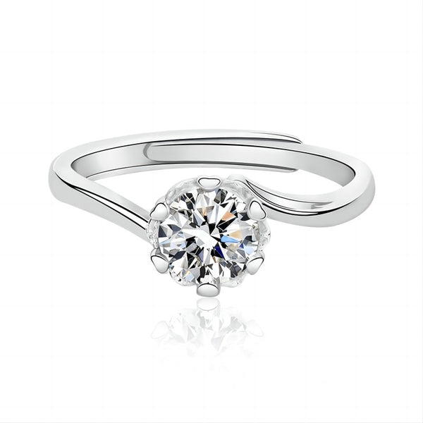 925 Sterling Silver Moissanite Ring