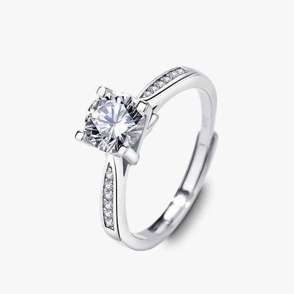 925 Sterling Silver Moissanite Ring