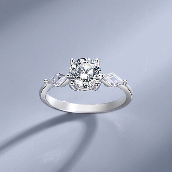 925 Sterling Silver Moissanite Ring