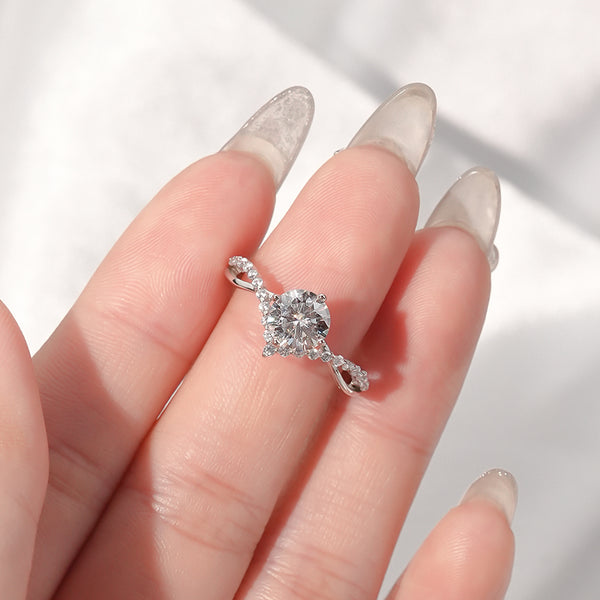 925 Sterling Silver Moissanite Ring