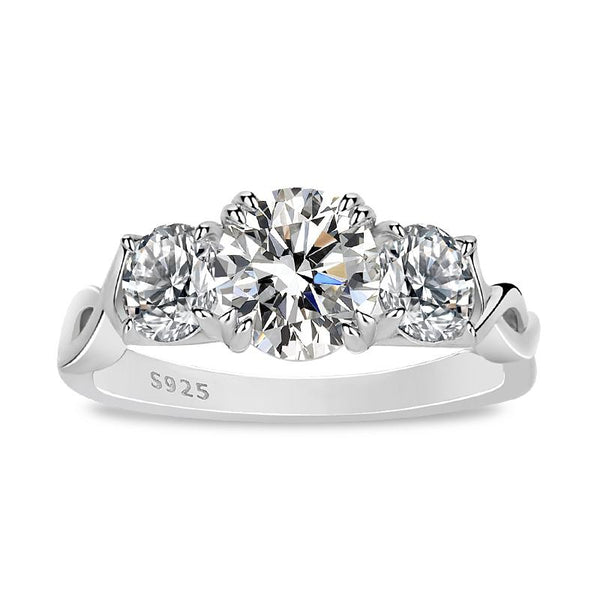 925 Sterling Silver Moissanite Ring