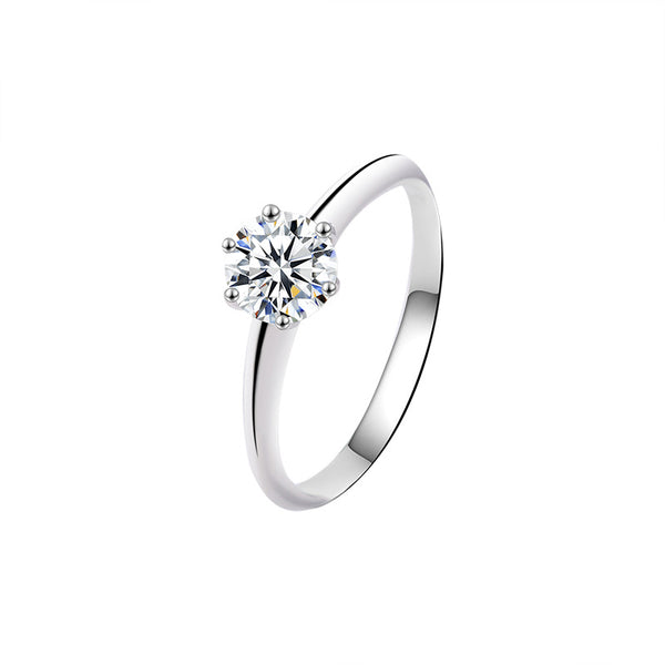 925 Sterling Silver Moissanite Ring