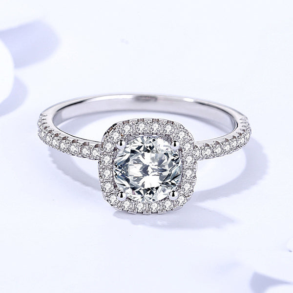 925 Sterling Silver Moissanite Ring