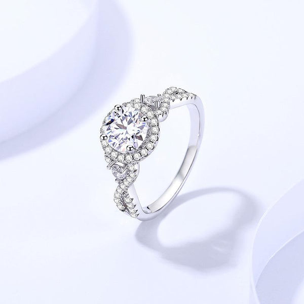 925 Sterling Silver Moissanite Ring