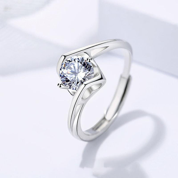 925 Sterling Silver Moissanite Ring