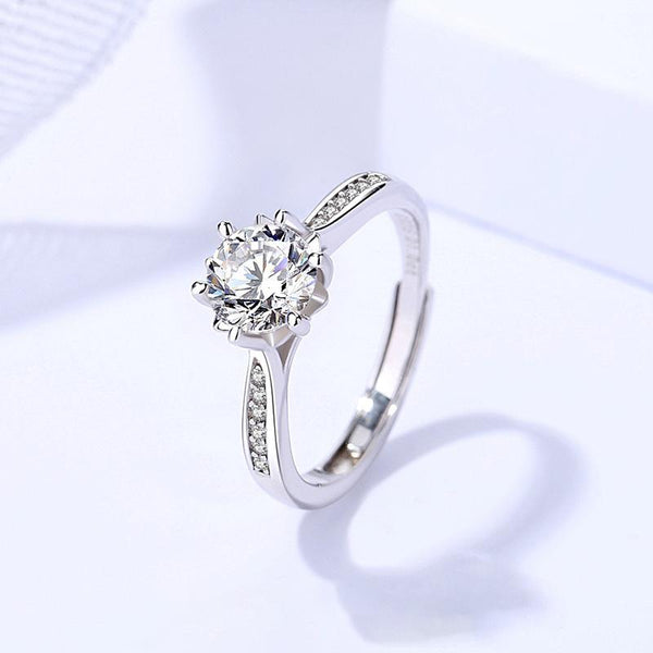 925 Sterling Silver Moissanite Ring