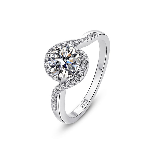 925 Sterling Silver Moissanite Ring