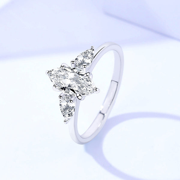 925 Sterling Silver Moissanite Ring