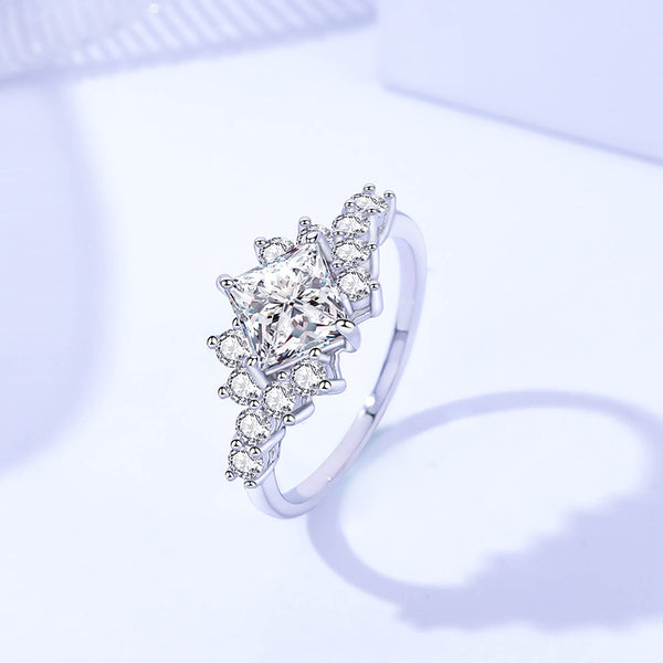 925 Sterling Silver Moissanite Ring